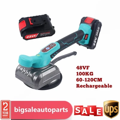 Tile Vibrator Suction Tiling Machine 5-speed Floor Laying Leveling Tool +Battery - Image 1 of 4
