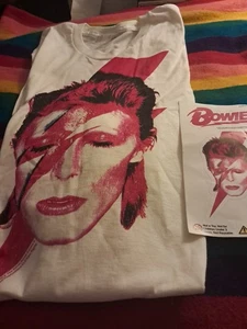 Camiseta David Bowie Aladdin Sane Licencia Banda de Rock Mercancía Blanca Talla XL - Imagen 1 de 2