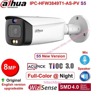 8MP TiOC3.0 Full-Color 2-Way Audio WizSense PoE Camera IPC-HFW3849T1-AS-PV-S5 - Picture 1 of 9