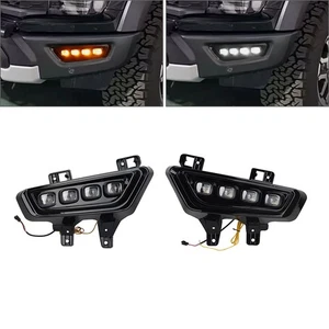 Glänzend schwarze Tagfahrlichter mit Blinker für Ford F-150 Raptor 21-23 - Picture 1 of 15