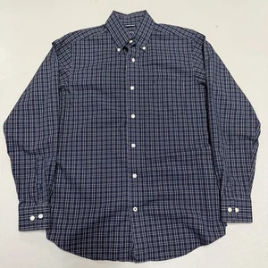 Nautica Herren S knitterarmes Hemd mit Knopfleiste marine kariert Langarm Kragen - Bild 1 von 6