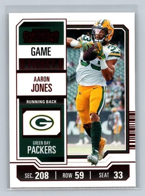 Aaron Jones 2023 Panini Contenders Game Ticket Red #36 Green Bay Packers - Image 1 of 2
