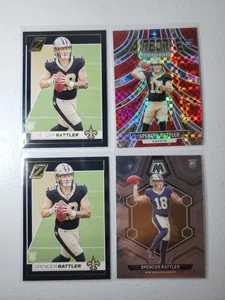 Spencer Rattler Rookie Lot (4) 🔥🏈⚜️ New Orleans Saints, Prizm Airborne, Mosaic - Picture 1 of 5