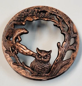 Yankee Candle Owl Art Nouveau Bronze-tone Illuma Metal Lid Topper Dark Academia - Picture 1 of 13