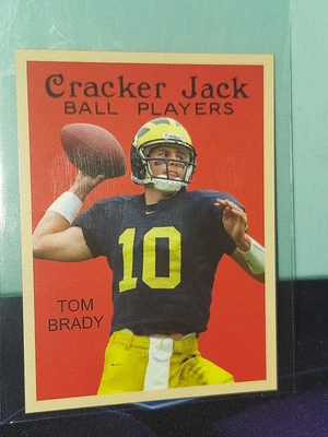 Tom Brady  Cracker Jack Michigan Wolverines  card 💥 free ship! - Image 1 of 4