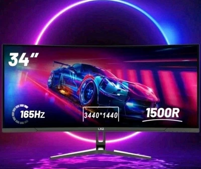 34" Ultrawide Curved 165Hz FPS 1ms Gaming Computer PC Monitor - 3440x1440p - Image 1 of 4
