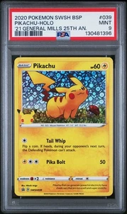 2020 Pokemon General Mills 25th Anniversary PIKACHU #039 Holo - PSA 9 MINT - Picture 1 of 3