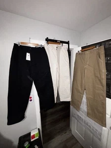 (3 Stück) Nike Life Carpenter Hose Herren Größe 32 Khaki Beige Schwarz Weiß Straight - Bild 1 von 7