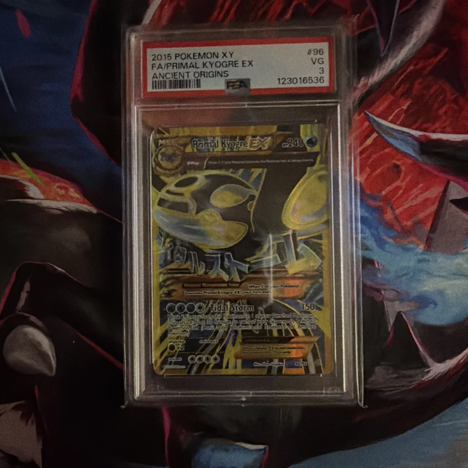PSA 3 2015 Pokemon XY Ancient Origins Full Art Primal Kyogre EX 96/98 SHINY - Image 1 of 1