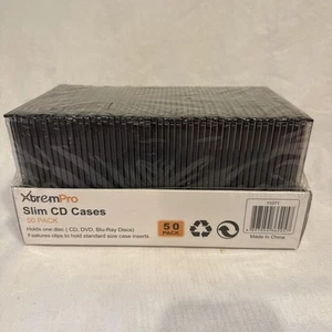 Slim Style CD/DVD Neu 50 Jewel Cases (klar/schwarz) XtremPro! - Bild 1 von 5