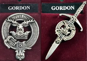 Insignia de peltre o falda escocesa Gordon Scottish Clan - Imagen 1 de 3