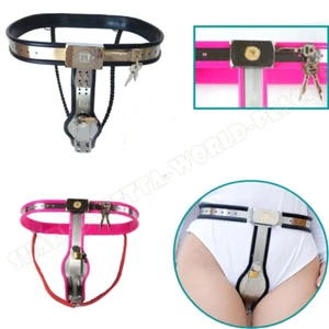 Bragas ajustables hembra de acero inoxidable tipo Y cinturón de castidad dispositivo ropa interior - Imagen 1 de 23