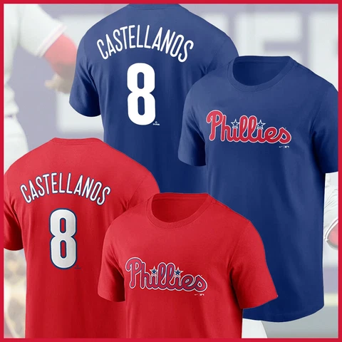 NEW - Nick Castellanos Philadelphia Phillies 2023 Player Name & Number T-Shirt Cover