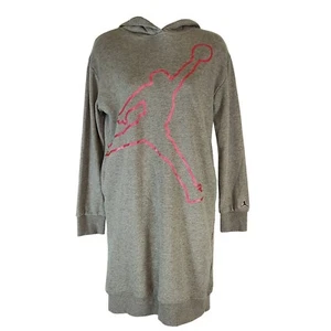 Jordan Sweater Dress Hoodie Sherpa Lined Pullover Pink Logo XL - Picture 1 of 6