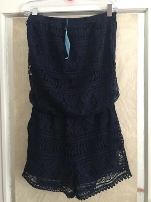 Solitaire Swim Strand Spitzen Overall NEU mit Etikett Gr. M blau Sommer Beach  - Bild 1 von 4