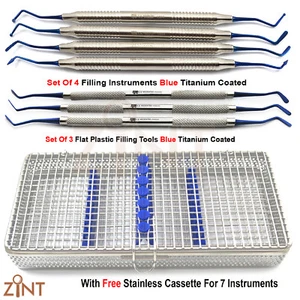 Dental Komposit Füllung restaurative flache Kunststoff Platzierung Werkzeuge mit Mesh Tray - Bild 1 von 4