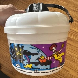 Halloween 1999 Happy Meal Pail & Bat Lid - Picture 1 of 1