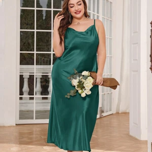 New Sexy Lingerie Long Nightgown Floral Night Dress Sleepwear Satin Outfit Plus - Picture 1 of 22