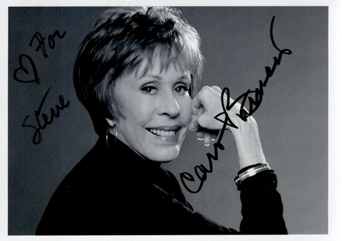 CAROL BURNETT SIGNED 5x7 PHOTO+COA     COMEDY LEGEND     GREAT POSE    FOR STEVE Cover