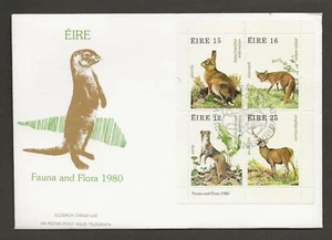 Ireland - 1980 First Day Cover -Flora & Fauna se-tenant block . FREE UK POST - Picture 1 of 1