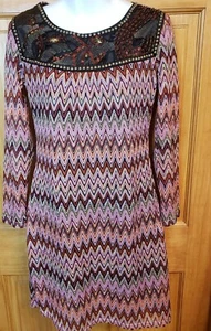 Womens Calessa Beaded Retro Dress, Sz S, Beautiful!! - Picture 1 of 7