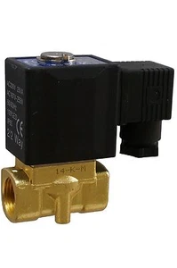 2/2-Wege Magnetventil 230V Messing stromlos geschlossen direkt gest. 10-30 bar - Bild 1 von 1