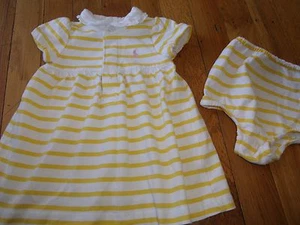 RALPH LAUREN Gr. 6 MONATE 2 TLG KLEID POLO PFERD NEUWERTIG SPECIAL BABY GELB SPECIAL - Bild 1 von 10