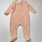 Girls size 00, Seed, pink velour coverall / romper, EUC
