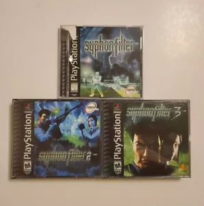 Syphon Filter 1 2 3 PS1 (Sony PlayStation 1, 1999) PAQUETE LEER BUEN ESTADO - Imagen 1 de 8