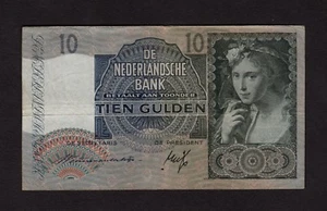 F.C. HOLANDA NETHERLANDS , 10 GULDEN 1940 , B/C+ ( F+ ) , UN POCO SUCIO , P.56a - Imagen 1 de 2