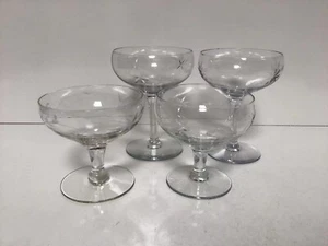 Vintage Clear Champagne/Tall Sherbet Glass For Gift Set of 4 - Picture 1 of 6