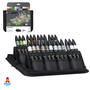 PROMARKER set ARCHITETTURA 24 PENNARELLI DOPPIA PUNTA WINSOR&NEWTON PANTONI - Foto 1 di 5
