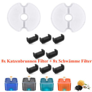 Katzenbrunnen Filter + Schwämme Filter für 2L LED Katzenbrunnen mit Aktivkohle