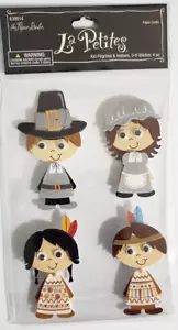 The Paper Studio La Petites Adesivi 3D BAMBINI PELLEGRINI E INDIANI - 4 pezzi - Foto 1 di 1