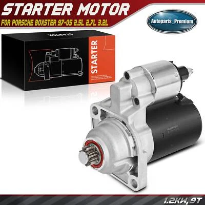 Starter Motor for Porsche Boxster 97-05 H6 2.5L H6 2.7L H6 3.2L 1.2KW 12V CW 9T - Image 1 of 4
