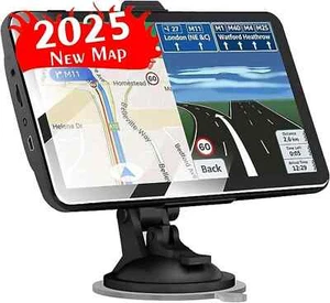 Car Truck GPS Navigation 7 Inch Touch Screen 2023 Maps Spoken Direction - Picture 1 of 8