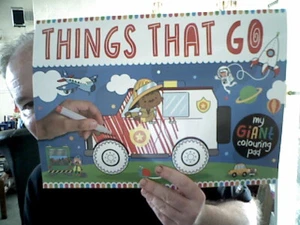 MEINE RIESEN DINGE, DIE GEHEN MALUNTERLAGE SPASS GEBURTSTAG WEIHNACHTEN KINDER KUNST  - Bild 1 von 2