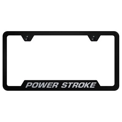 Ford Powerstroke Laser Etched Logo Cut-Out License Plate Frame - Image 1 of 3