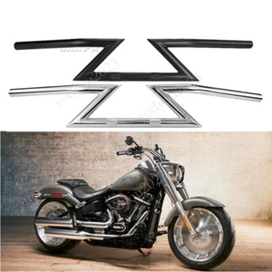 Motorcycle Drag Z-Bars 1'' Handlebar For Harley Bobber Softail Dyna Sportster - Picture 1 of 9
