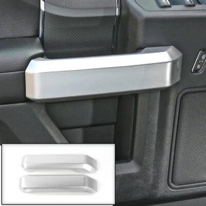 Silver Interior Door Handle Decor Cover Trim For Ford F150 2015+ 2Dr Accessories - Imagen 1 de 8