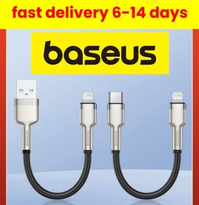 Baseus Short USB Charger Cable Fast Charging For iPhone iPad 2A Power Bank cable - Image 1 of 4