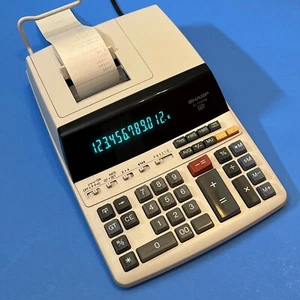 GUARDA 👀 Calcolatrice Elettronica di Stampa Sharp EL-1197PIII 2 Colori 12 Cifre - Foto 1 di 6