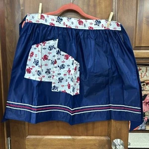 Vintage new old stock navy, red white half apron adorable - Picture 1 of 4