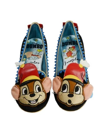 Irregular Choice Disney Dumbo The Big Act Mismatch Timothy Mouse Flat Shoes US 7 - Image 1 of 4