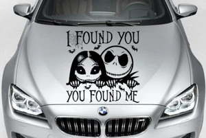 NIGHTMARE BEFORE CHRISTMAS JACK AND SALLY LOVE VINYL DECAL SIDE HOOD CAR TRUCK - Picture 1 of 1