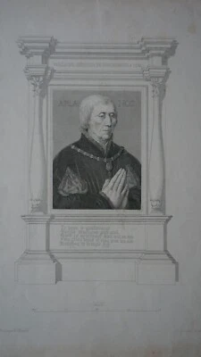 GUILLAUME DE MONTMORENCY(1453-1531)-SEIGNEUR DE CHANTILLY -GRAVURE ORIG XIXEME - Photo 1/2