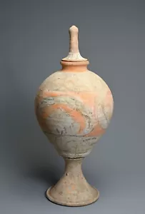 LARGE MUSEUM QUALITY CHINESE TANG DYNASTY (618-907 AD) PAINTED POTTERY VASE - Picture 1 of 16