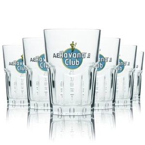 6x Havana Club Rum Glas 34cl Tiger Blau Sonderedition Sammler Gläser Longdrink