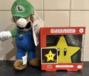 Super Mario Night Light Star Lamp Makes Official Sound Plus Plush - Picture 1 of 10