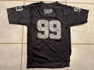 Vintage REEBOK Oakland Raiders Warren Sapp NFL Jersey Youth Large - Picture 1 of 10